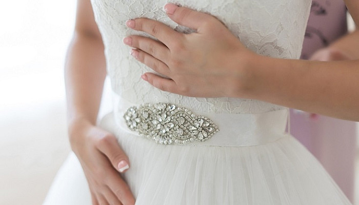BF white wedding dress