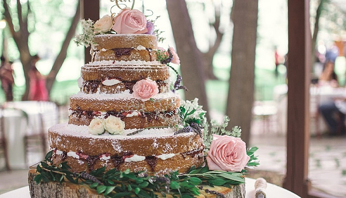 Naked Wedding Cake