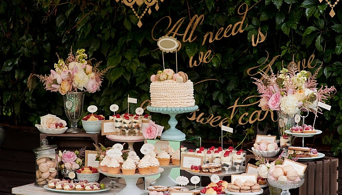 Dessert table for a wedding