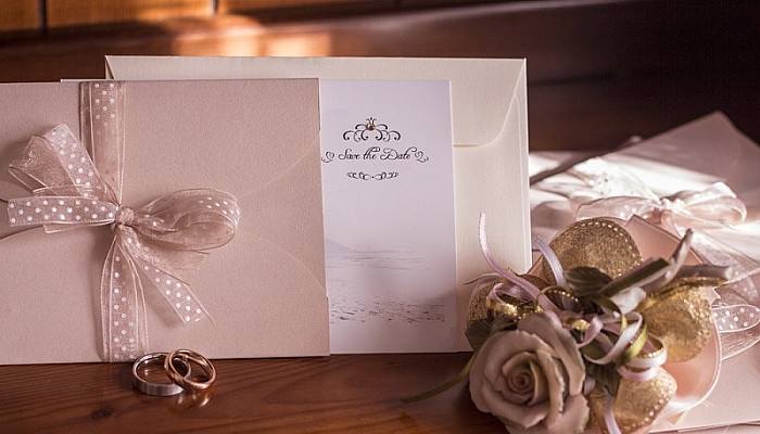 Wedding Invitation card with flowers